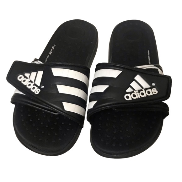 adidas Shoes Adidas Cloud Foam Black White Slides Mens Size 7w